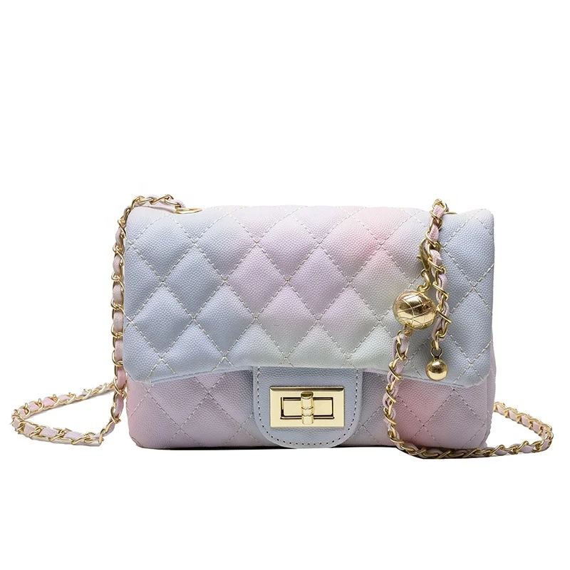 

Fashion Tie Dye PU Leather Girls Handbag Crossbody Chain Shoulder Phone Bag Quality Summer Ladies Small Purse