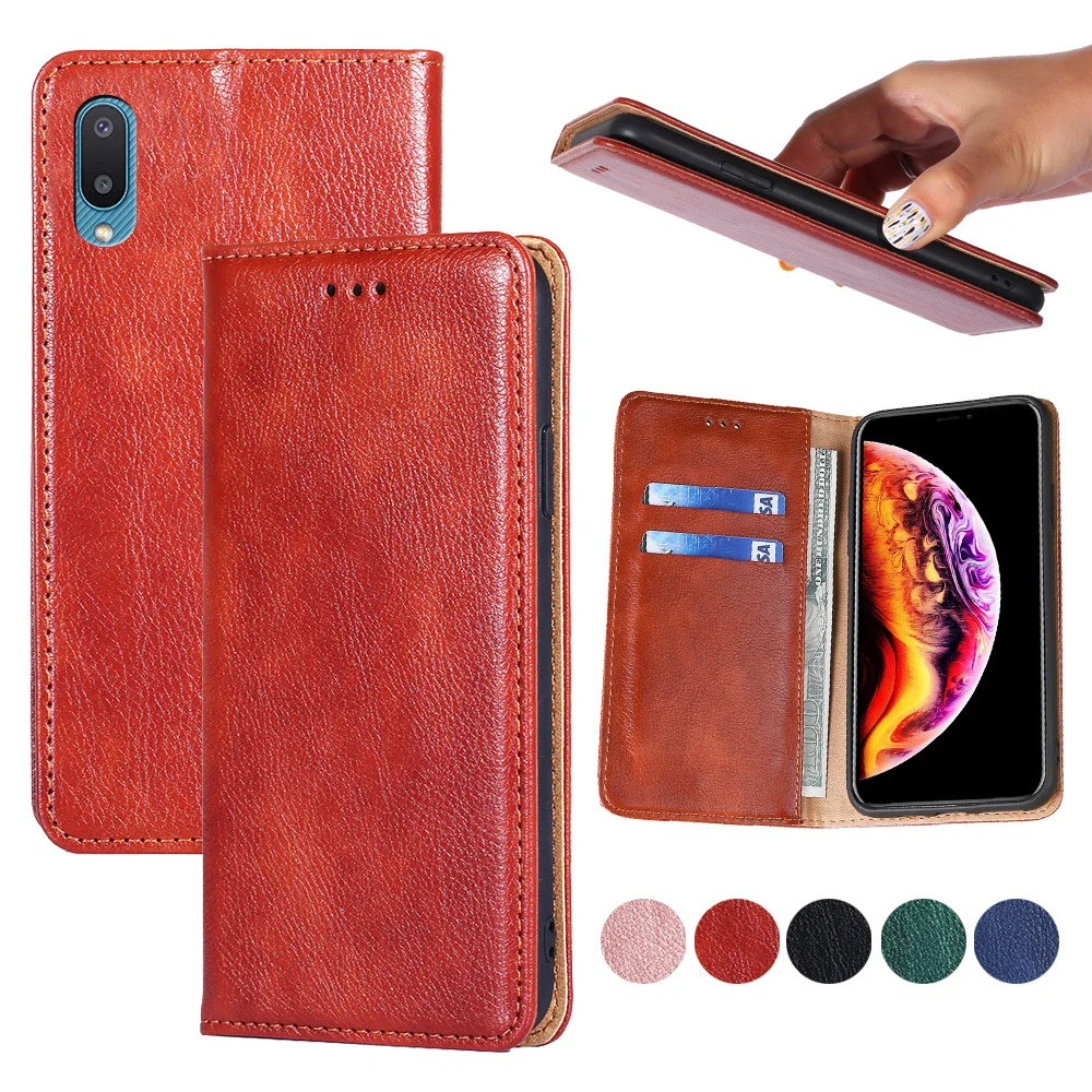 

Flip Cover for Samsung A32 4G,Magnetic Leather Phone Case for Samsung A02 Mobile Bag Case, 5 colors for your choose