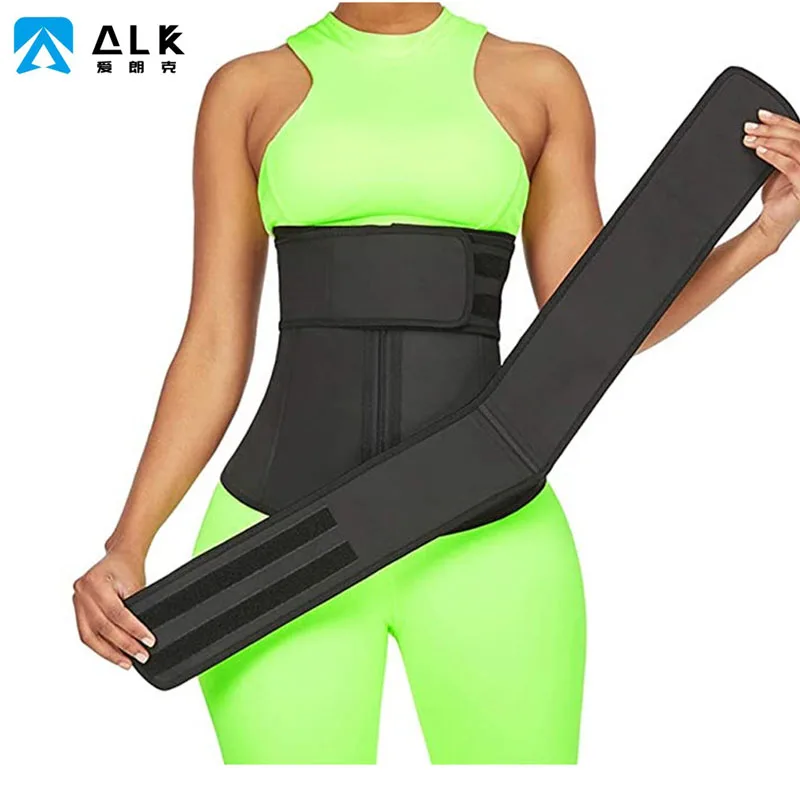 

Ailangke Women Waist Trainer Neoprene Workout Corset Sauna Waist Cincher Tummy Control Sweat Belt Slimming Sports Girdle, Black