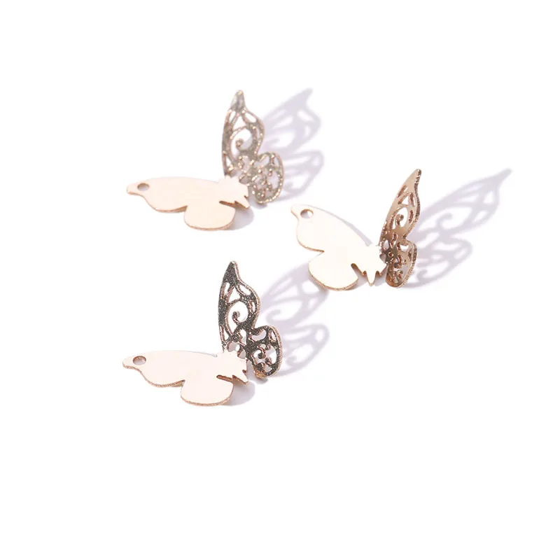 

Vintage 14K Gold Filled Hollow Butterfly Charms for Bracelet Jewelry Making
