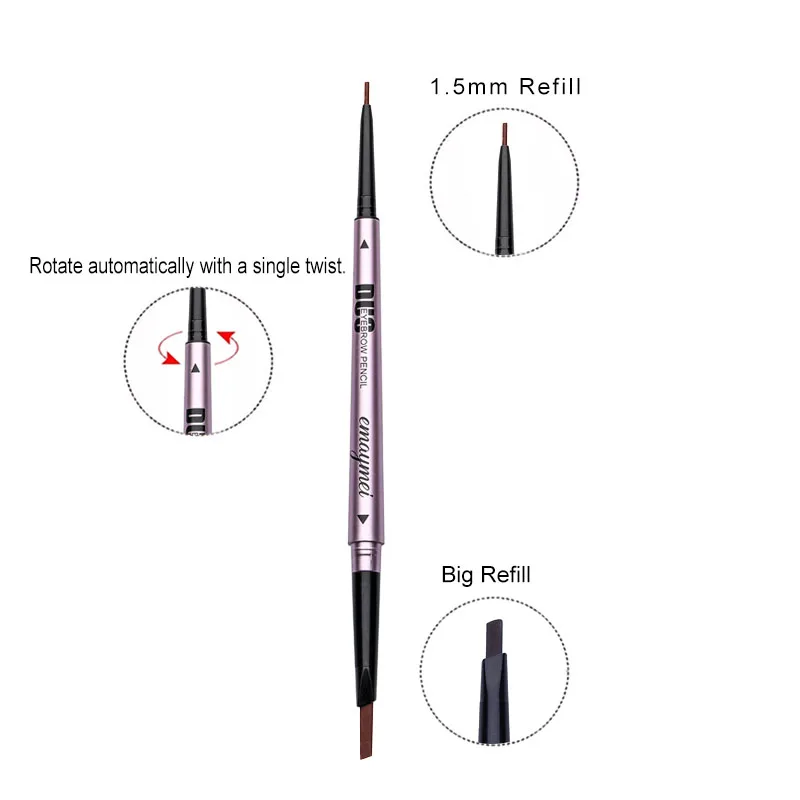 

Wholesale Ultra-fine 3D double-headed Eyebrow Pencil Waterproof Private Label