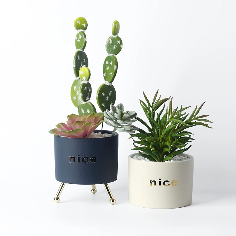 

Ceramic flowerpot succulent green plant flowerpot modern minimalist Nordic style ins wind straight without holes, As your choose