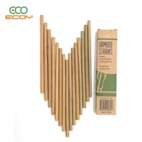 

Eco Friendly Factory Directly Sales Customized Logo Bamboo Straw With Brush 100 % Natural Bamboo Straw