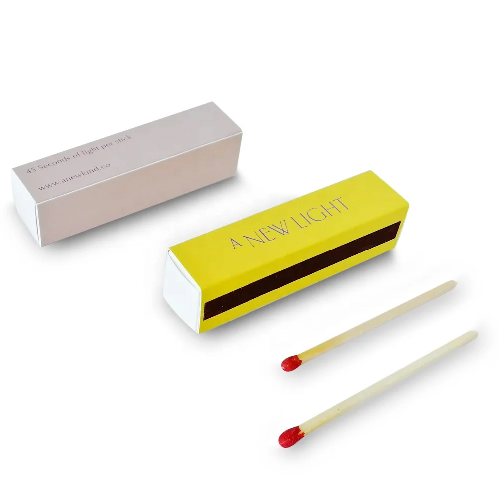 Small Printed Lipstick Matchbox Wholesale Colored Tip Wooden Matches