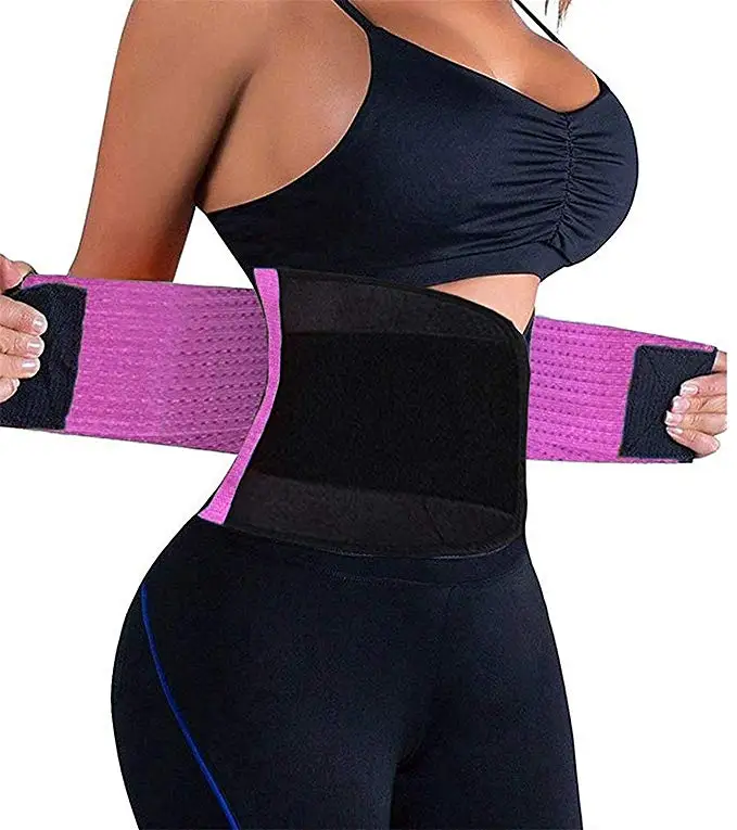 

Exercise Bodybuilding Neoprene Lumbar Slimming Tummy Weight Loss Sweat Belt Waist Trimmer, As pic