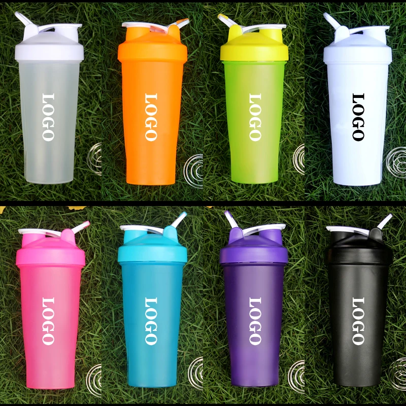 

Wholesale BPA Free 600ml Plastic Protein Shaker Bottle Plastic Gym Water Bottle With Mixer Ball