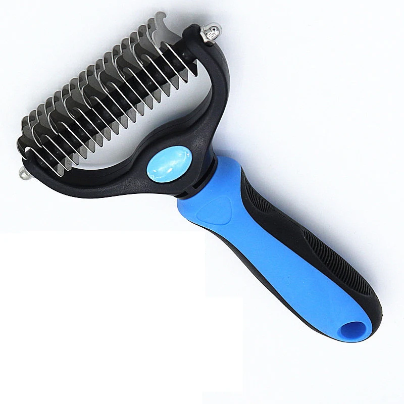 

Drop Shipping Cheap Price Pet Cat Brush stainless steel with fine tooth and top Large Comb Efficiently Remove Loose Hair