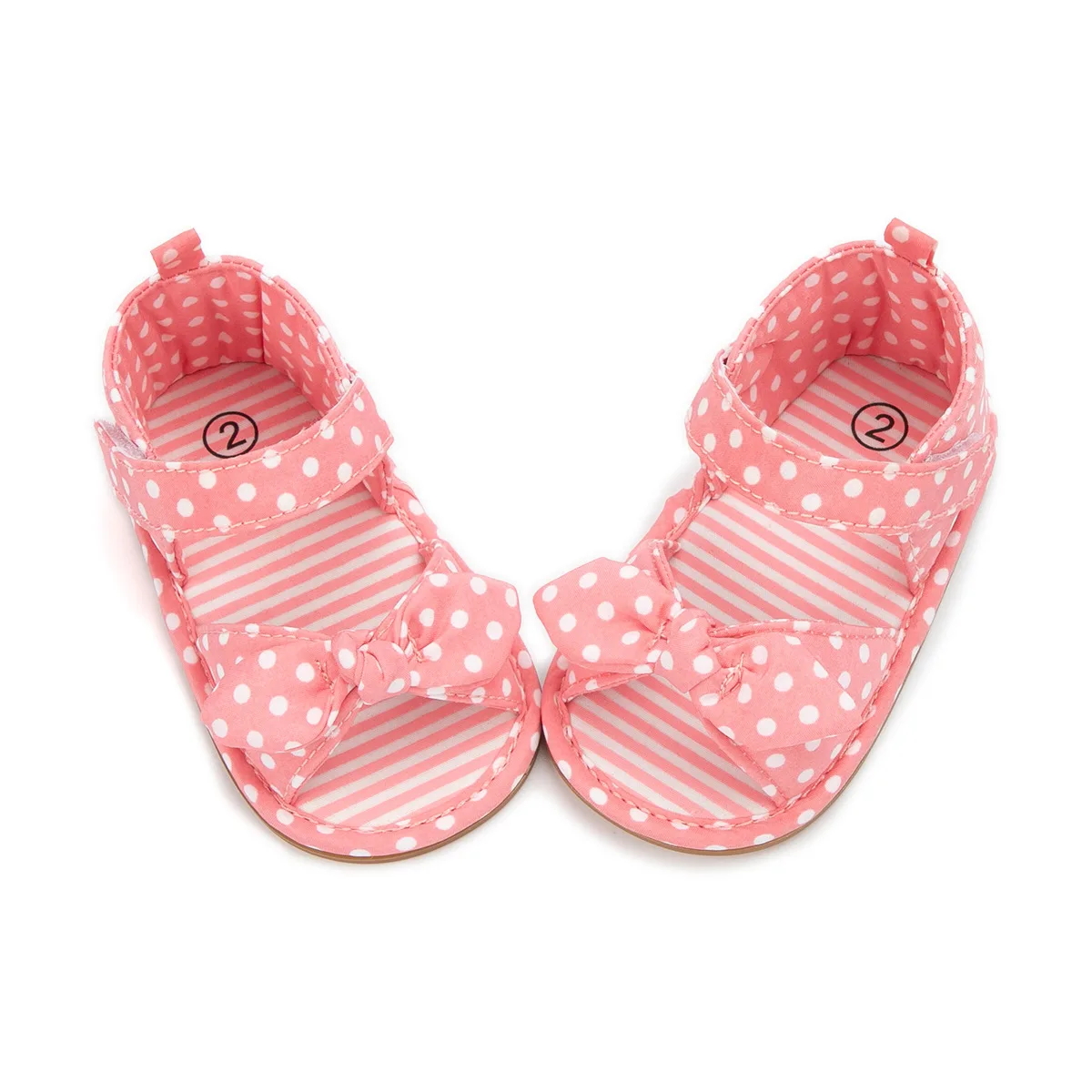 

2021 new style sandal polka dot bow sandal rubber sole toddlers shoes, Picture