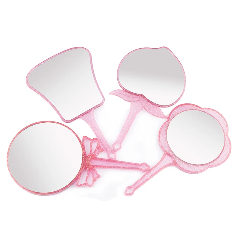 

customized cosmetic mirror plastic mirror European style retro mirror, Yellow