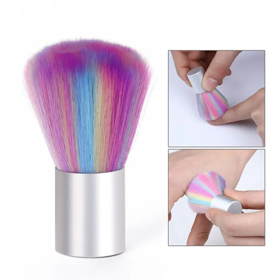 

Colorful Soft Makeup Tools Nail Powder Removal Nail Dust Cleaner Brush, Show as picture or can customized