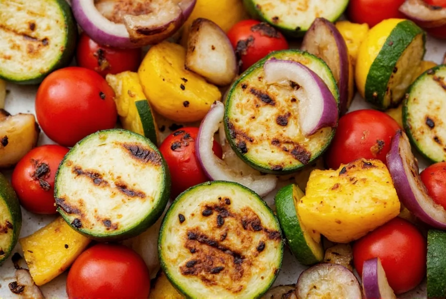 Mixed Grilled Vegetables on Skewers