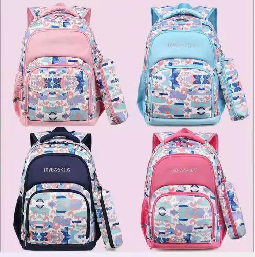 

In Stock Low MOQ Custom Waterproof Girls Teenagers College Student Backpack, Black ,blue ,pink