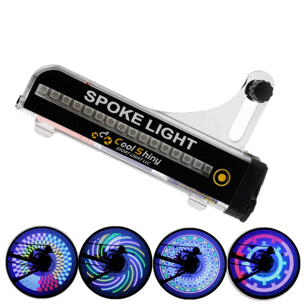 

32LED Colorful lamp Waterproof Motorcycle Cycling Bicycle Bike Wheel Signal Tire Spoke Light, Black