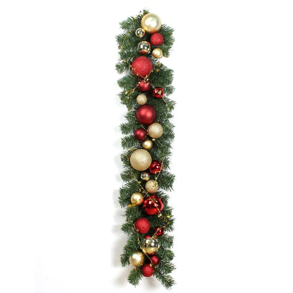Christmas decoration supplier Luxury Plastic Led Lighted Christmas Garland
