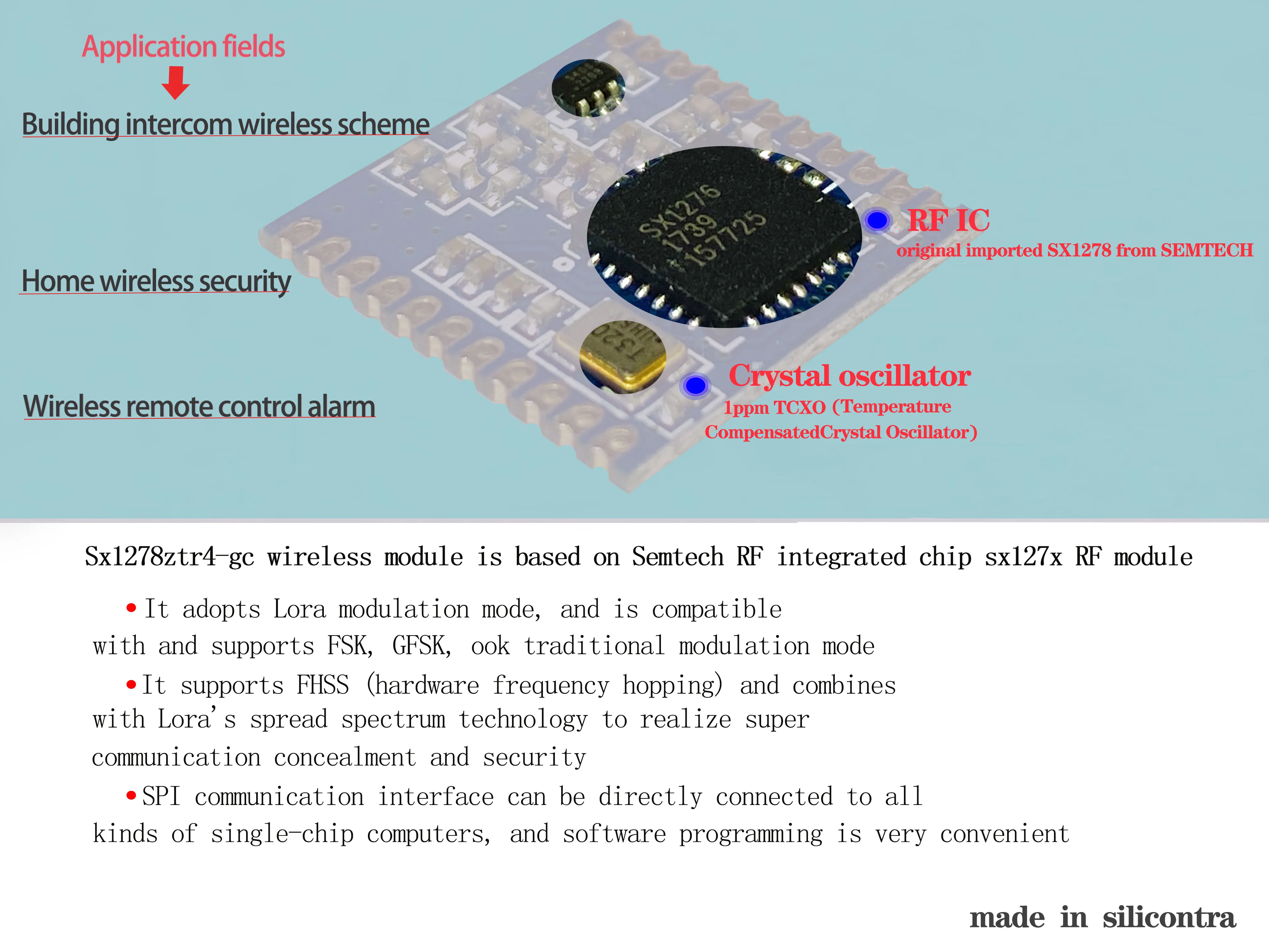 433mhz wireless rf receiver module SX1278TR4-Z lora Wireless Transceiver Module 4km rf module - ANKUX.COM