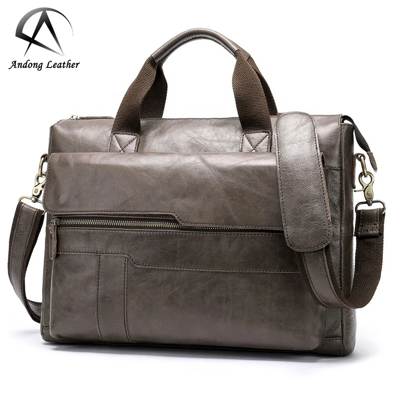 Laptop Briefcase Handbag for Men Genuine Cow Leather Shoulder Sling Bag Europe Style Business