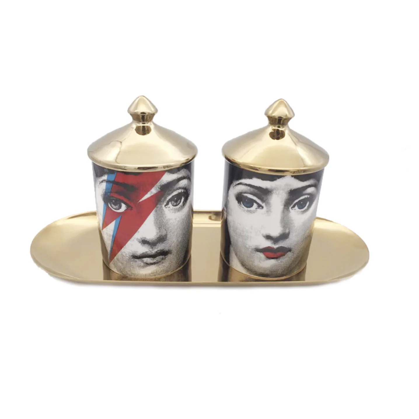 

Design Human Face Storage Ceramic container Home Accessories candle jars Retro Lina Face Storage Bin Ceramic Craft Makeup pens, Colorful