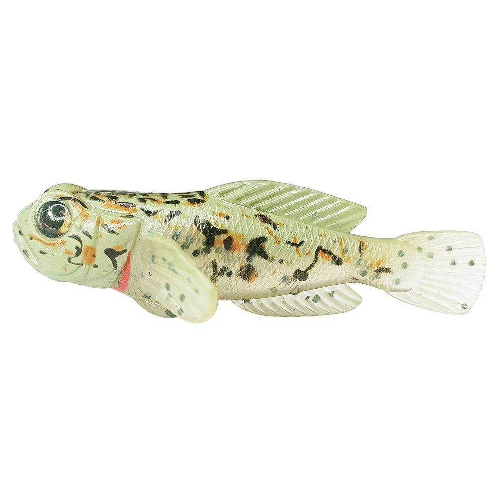 

Newbility Realistic design HD Goby Soft Bait 75mm 9.3g Hand Painting Multiple Colors Live Swimbait Fishing Lure, 3 colors