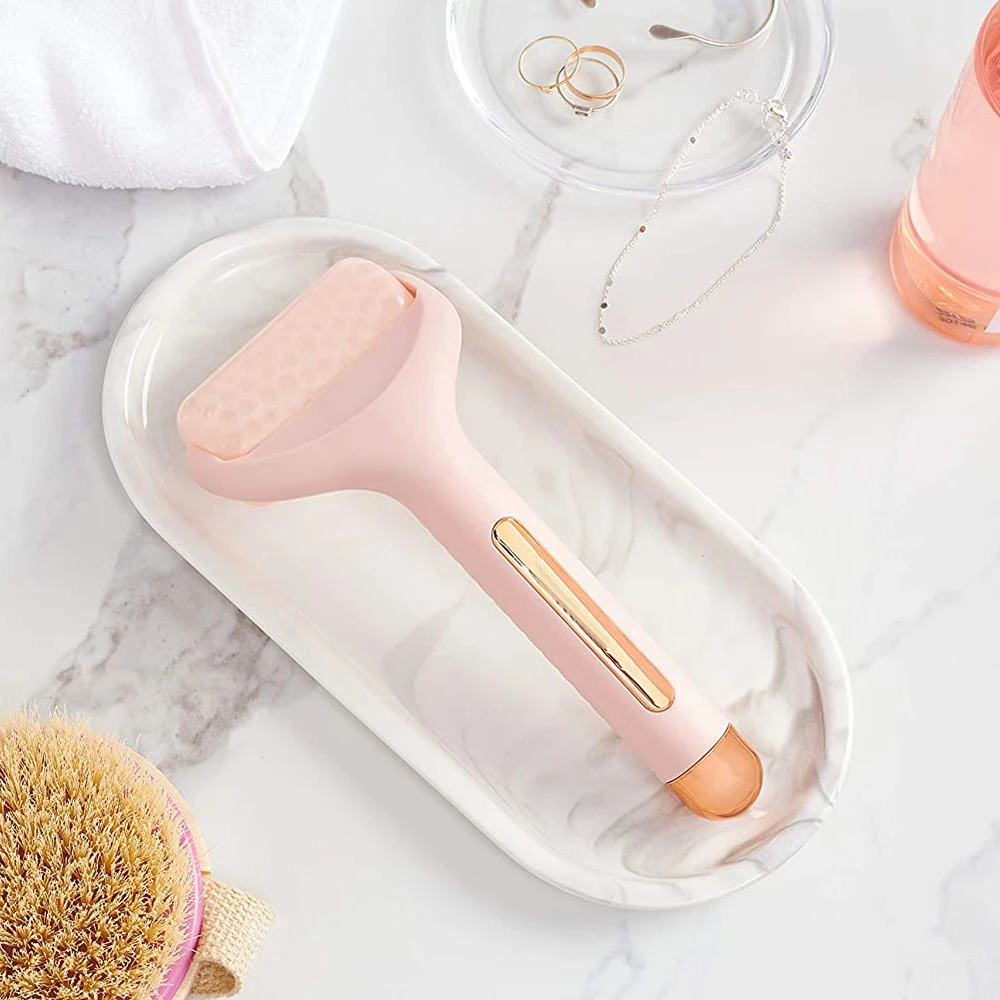 

New Arrival Mini Skin Facial Roller Hand Portable Beauty Massage Ice Roller, Pink