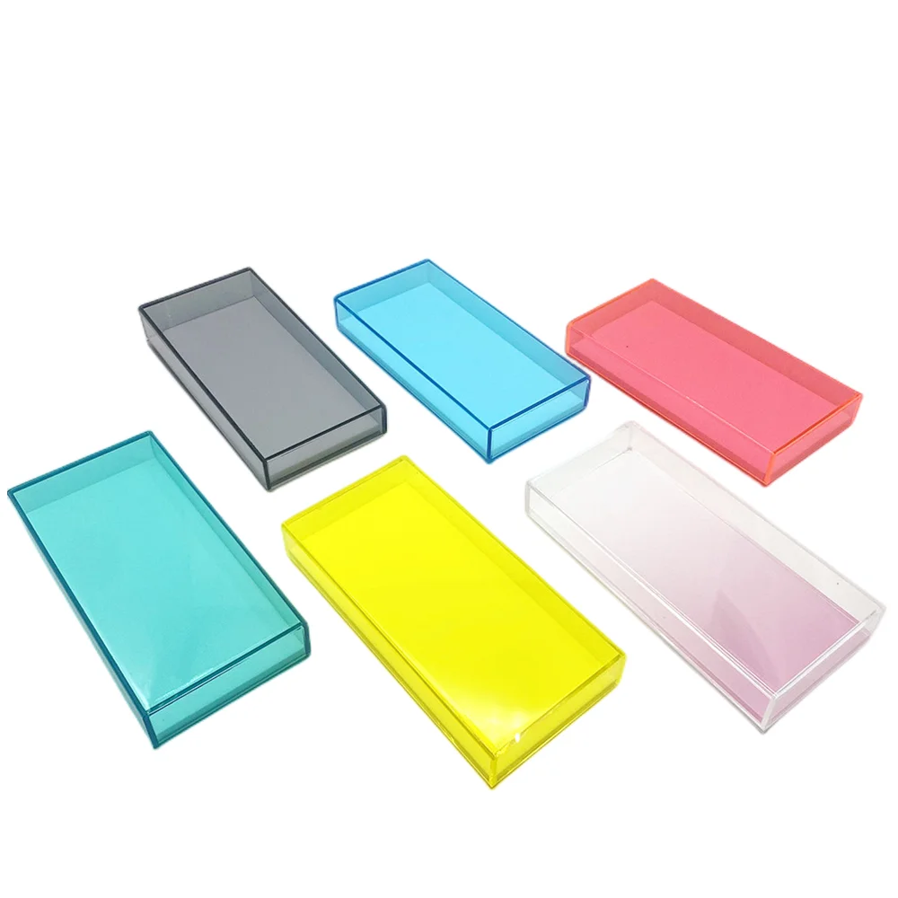 

2023 hot selling eyelash extension accessories lash holder plate acrylic lash tiles eyelash pallet trays with cover lid