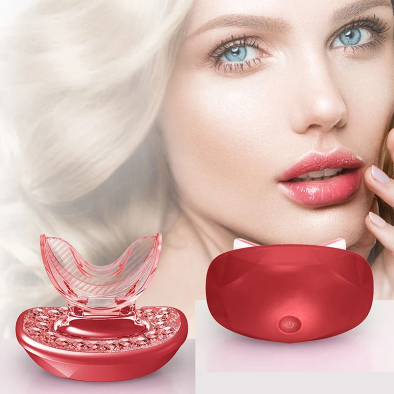 

Professional Red LED Light Therapy lips Plump lip care enhancer plumper device