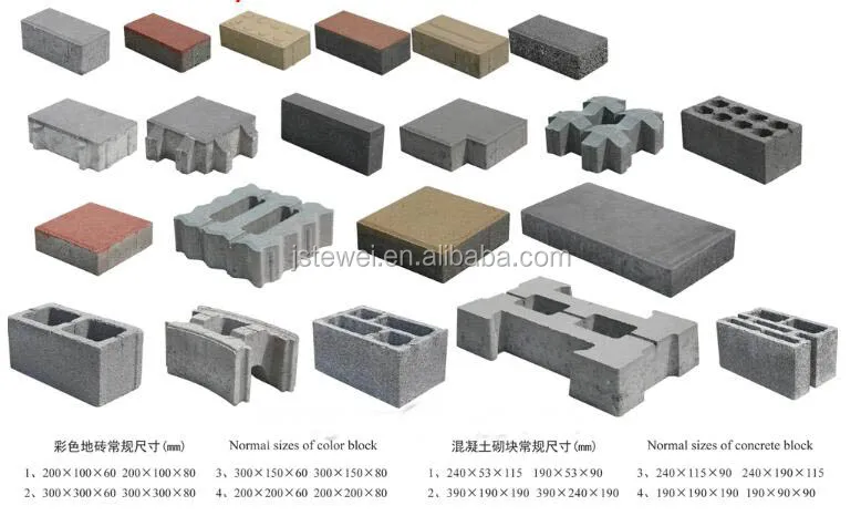 Manual Brick Making Machinery Concrete Block For Sale cement bricks