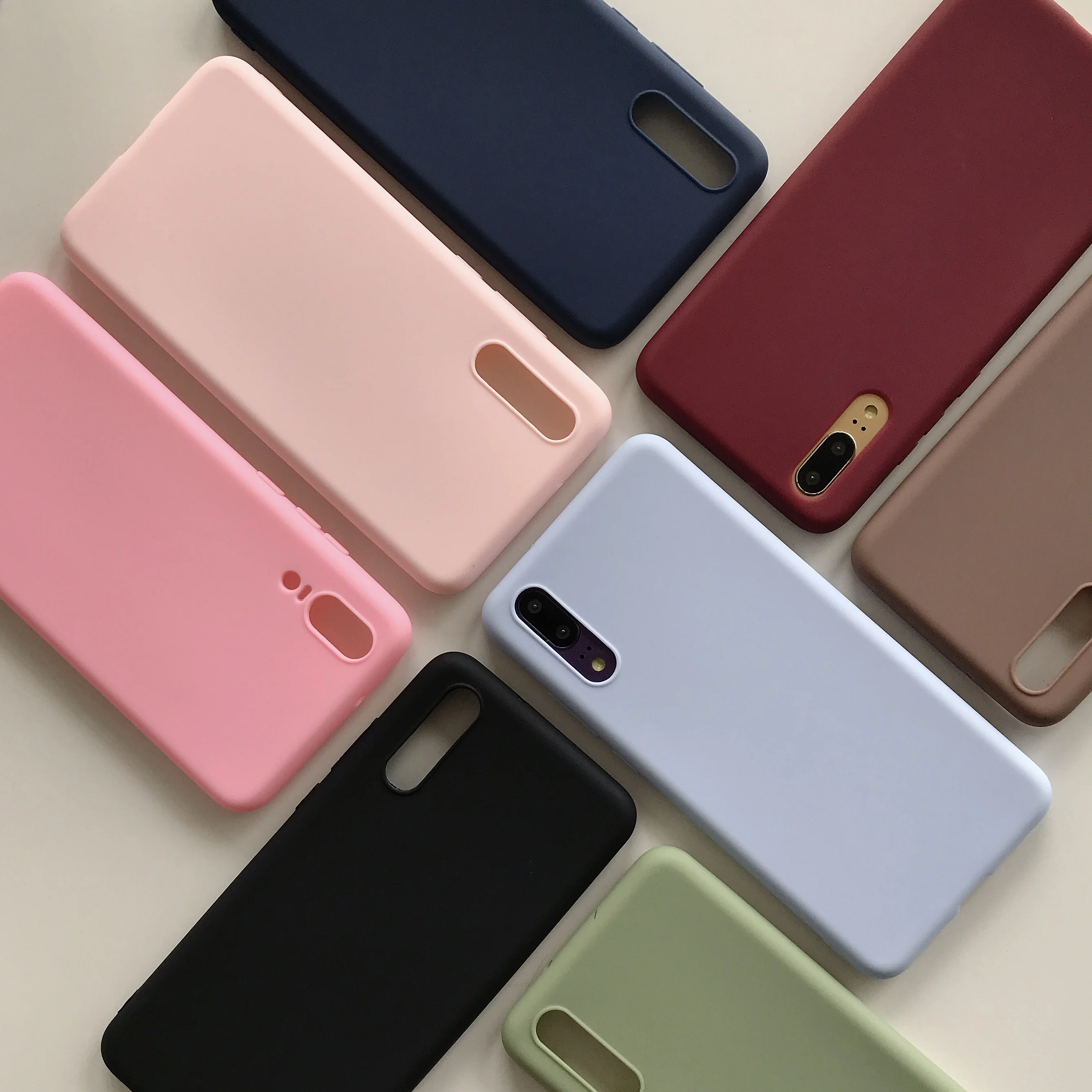 

Color Frosted Silicone Phone Case Matte Thin Soft Tpu Back Cover Cases for oppo ACE Reno5 pro 5G Reno4 se pro 4g reno3 reno2z, 10 color