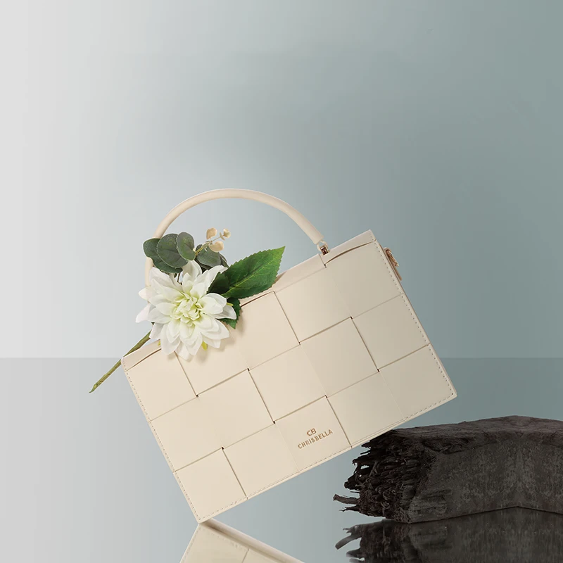 

SUSEN CHRISBELLA weave fashion woman bag korean style sling bags messenger bag leather woman hanbag brand shoulder luxury