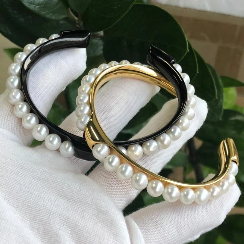 

Natural fashion pearl jewelry bangles women pearl bangle, Customized color