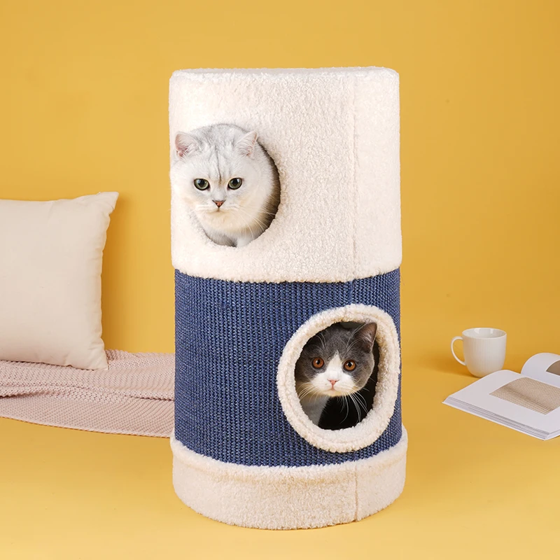 

House Furniture Climbing Living Room Sisal Scratch Board Scratching Tower With Cat Tower Tree, Bule