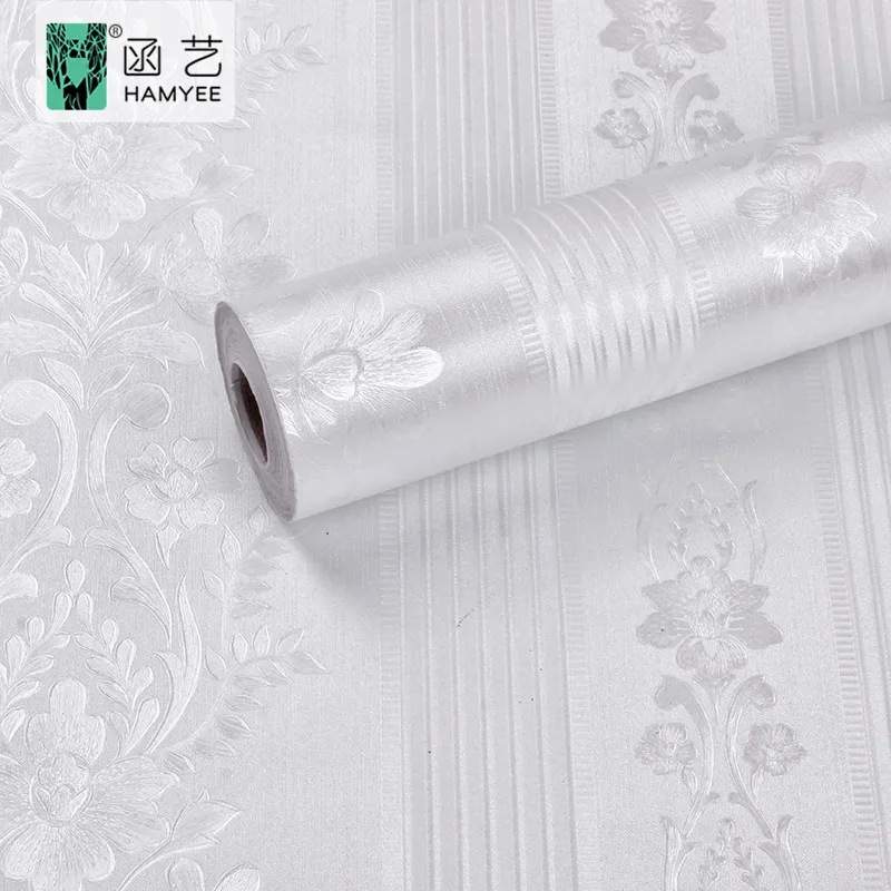 White Self Adhesive Paper Embossed Solid Color Peel and Stick Wallpaper Removable Kitchen Counter Paper Vinyl Film