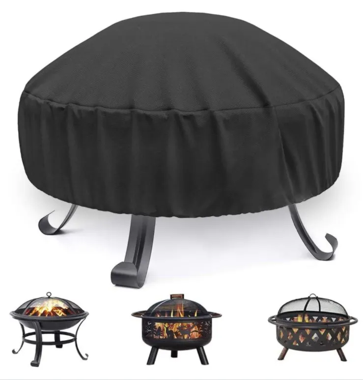 

Hot Sale 2021 Foldable Portable Polyester Heavy Duty Waterproof Round Customized Patio Fire Pit Cover