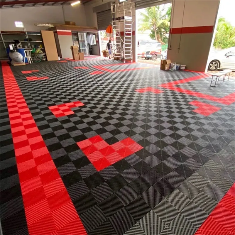 

Ready To Stock Plastic Floor Garage Industrial Pvc Interlocking Floor Tiles Garage For Patio Manufacturer China