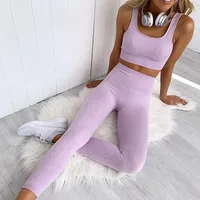 

Fitness & Yoga Wear Women Gym Sets Yoga Crop Tops High Waist Leggings Fitness Outfits Sports Twinsets