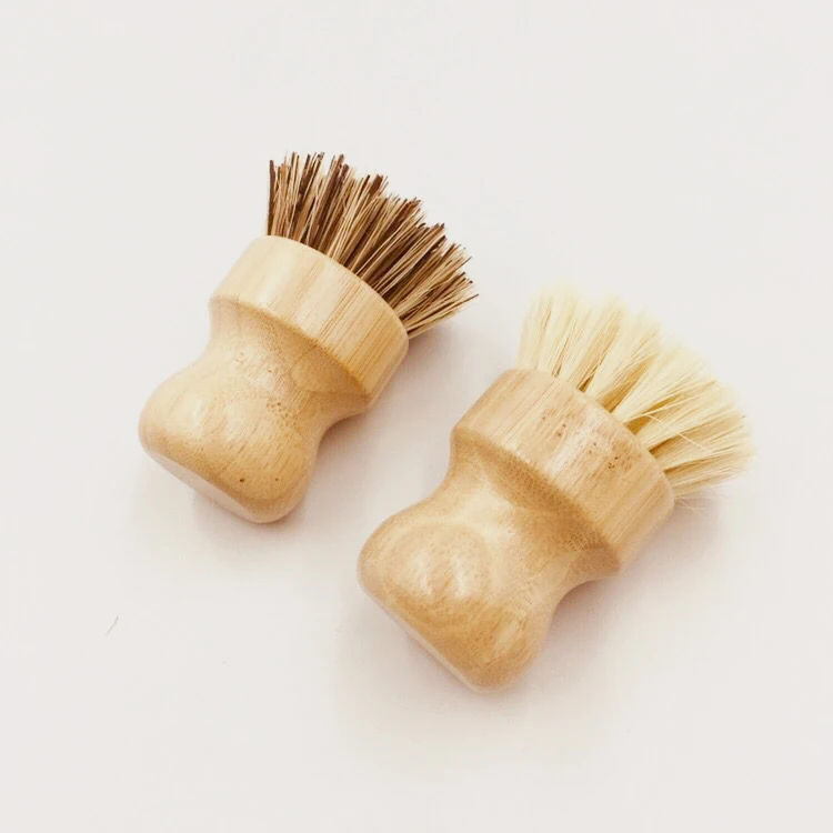 

Eco Material Natural Sisal Coconut Fiber Bristles Kitchen Bamboo Cleaning Brush