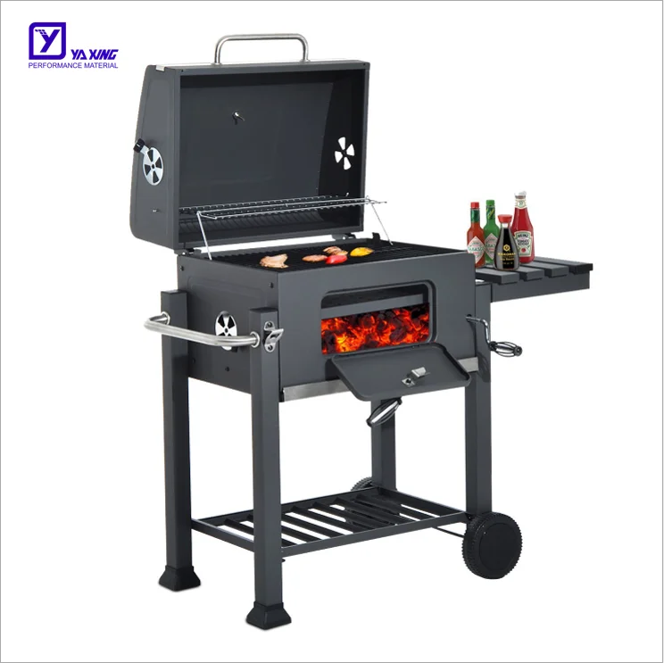 

Outdoor charcoal commercial smokeless bbq grill for restaurant, Black