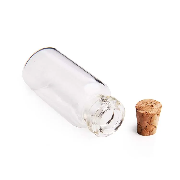 

Wholesale Mini Small Glass labeling cosmetic Vial manufacture bottle Container Bottle with Cork Stopper