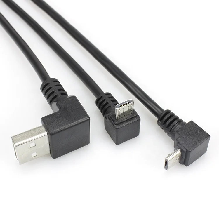 

Down Direction Angled 90 Degree USB 2.0 A Plug to Micro B Plug cord micro usb charging data cord