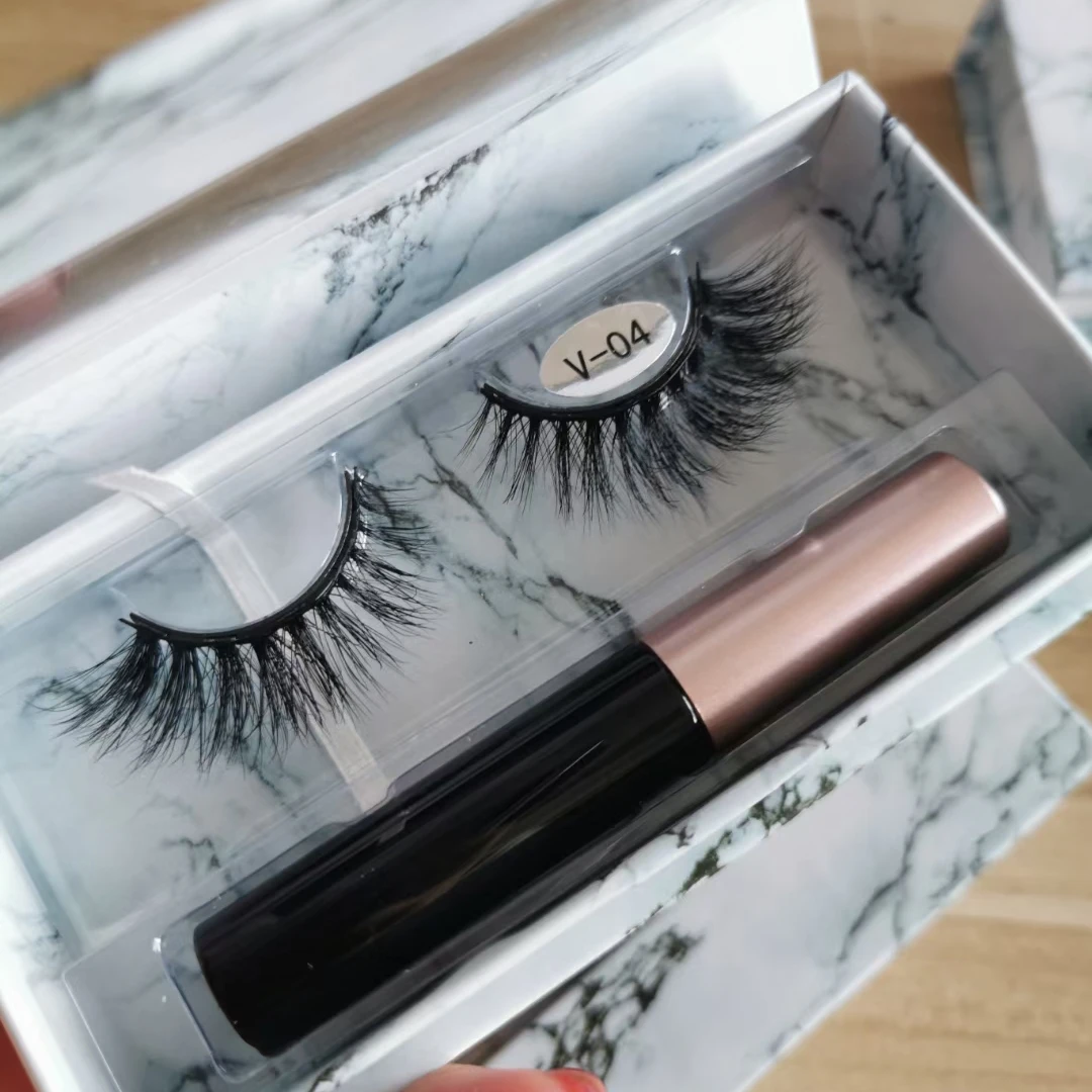 

eyelash vendor wholesale magnetic eyelashes private label with eyeliner and customized boxes, Natural black