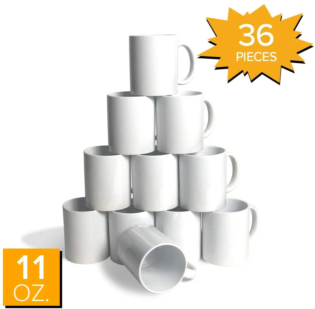 Custom Porcelain Mugs Cups Plain White Sublimation Ceramic Mugs Blank Promotional T Coffee