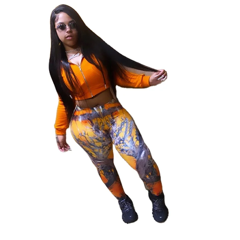 

KC K20P10028 drop shipping printed Leggings yoga bodycon pants