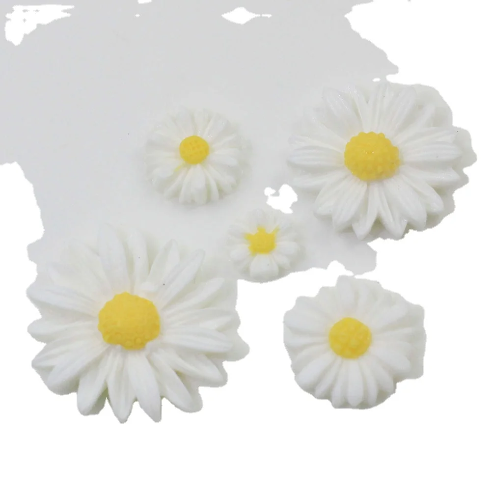 

2019 Custom Earring Sunflower Cabochons Flatback Daisy Flower Embellishment Slime Charms Diy Accessories