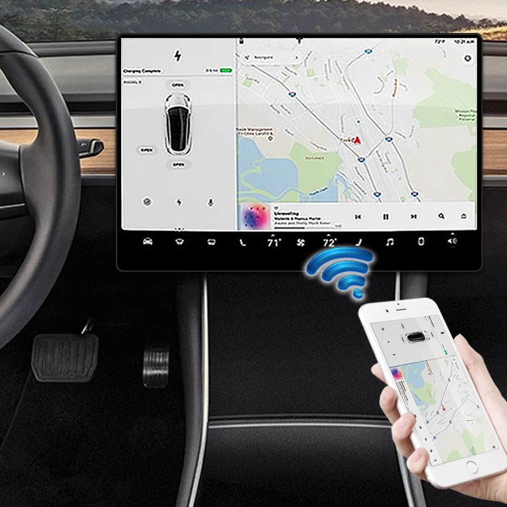 

Sibolan car tft screen capacitive touch monitor with extra wireless monitor auto electronics for i&phone smartphone notebook