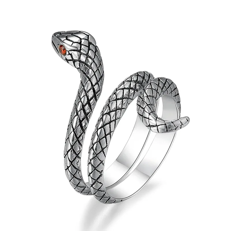 Firstmadam Simple silver plating Snake Ring Open Adjustable Rings for Unisex