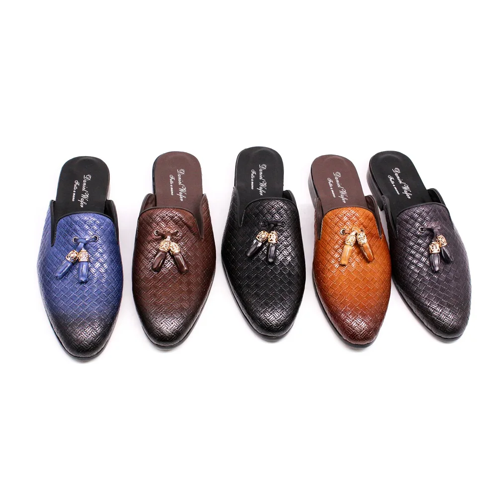 

Fashion Outdoor Half Loafers Genuine Leather Mules Tassel Men Casual Shoes, Requirement