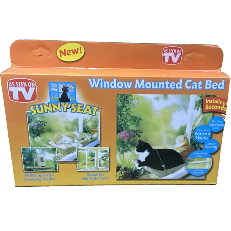 

Cat Seat Window Mounted Cat Bed Cat Hammock with silicone sucker, As picture