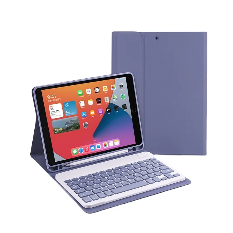 

Keyboard Case for ipad pro 11 2021 case With PU leather soft silicone case Pencil Holder