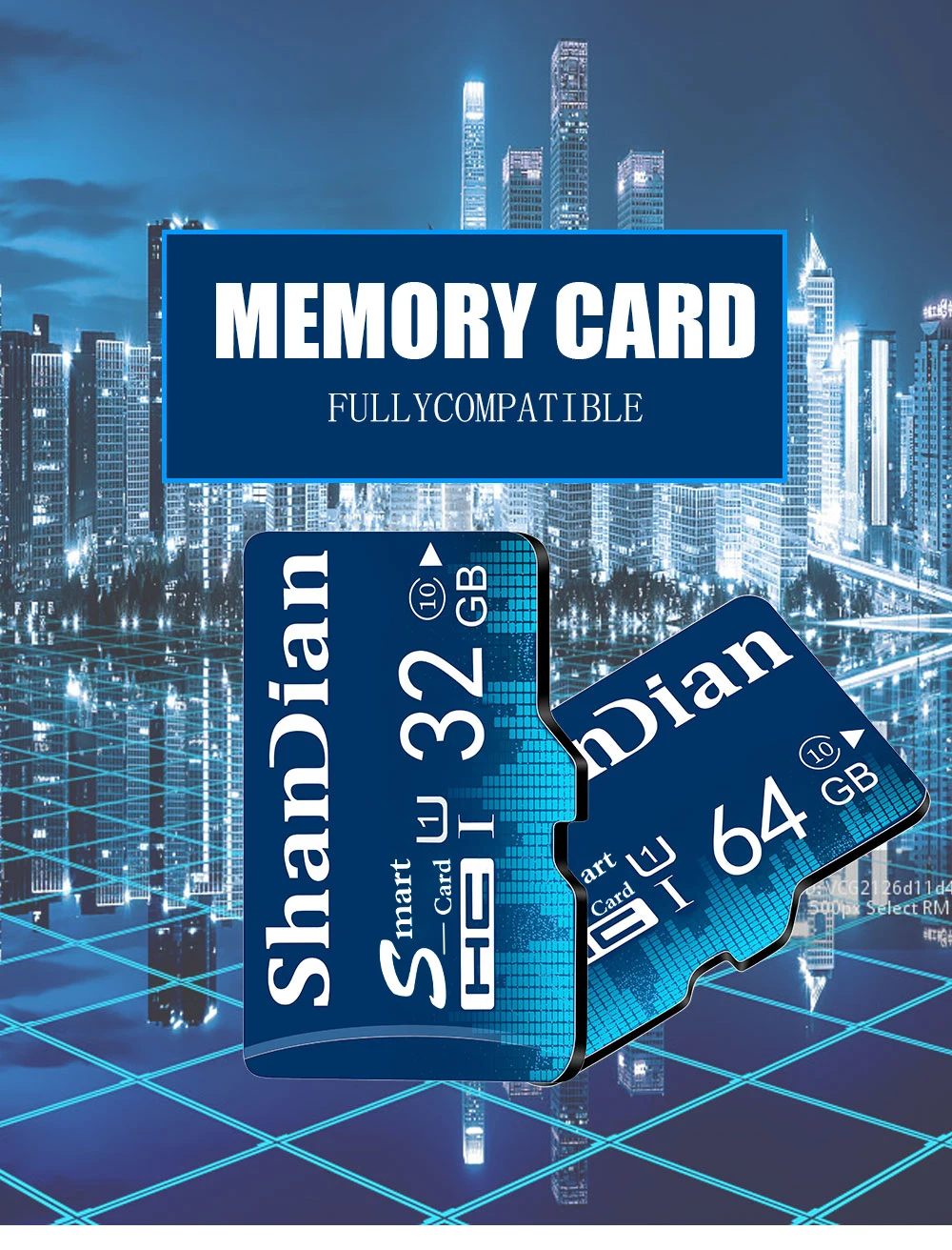 SHAN DIAN Ultra mini SD Memory card 128GB 64GB 32GB 32GB 16GB 8GB flash drive SD/TF smart Card mini Memory SD Card for Phone PC - ANKUX.COM