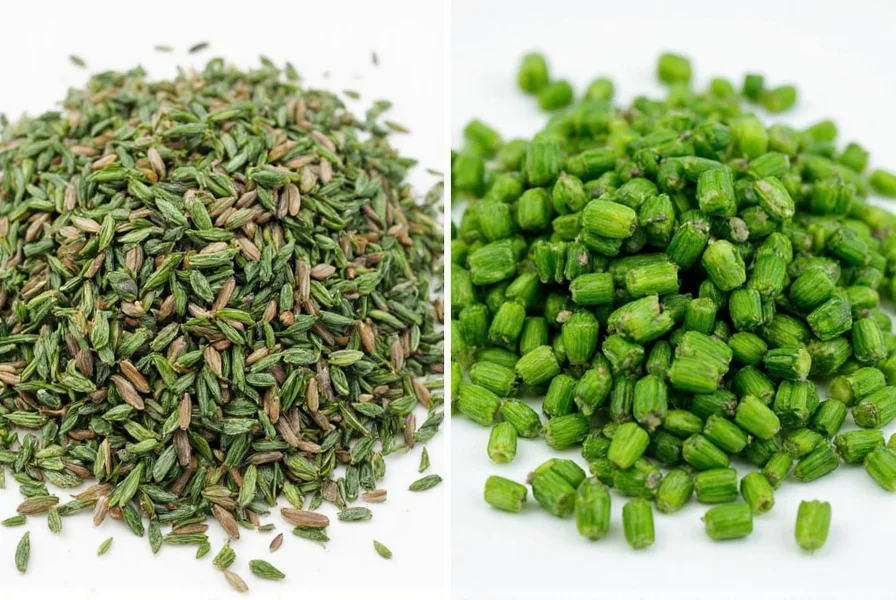 Fresh vs dried chives visual comparison