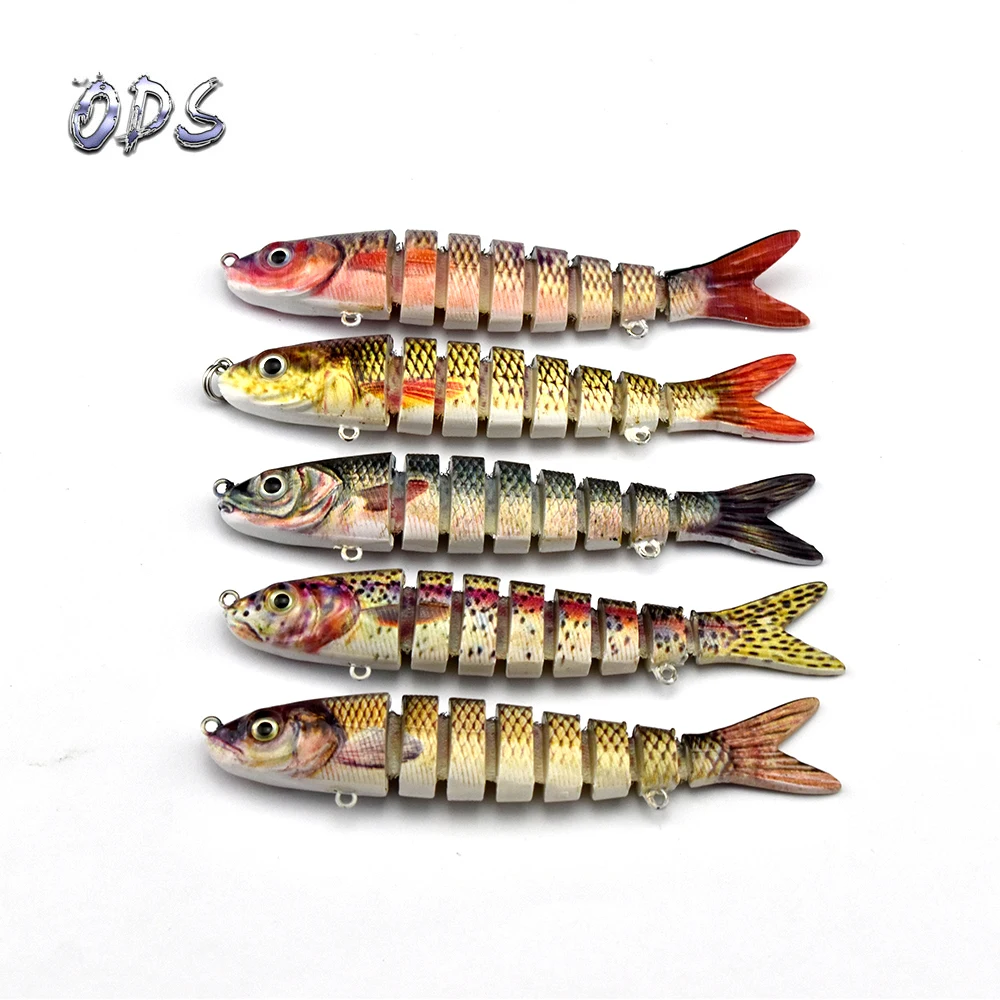 

Small Fishing Swimbait Wobblers Multi Jointed Lures For Pike Saltwater Crankbait Trout Hard Bait Bass, Lifelike colors, any color you want